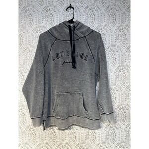 Love‎ Pink By Victoria's Secret Fleece Hooded Sweatshirt Gray Womens Size Medium